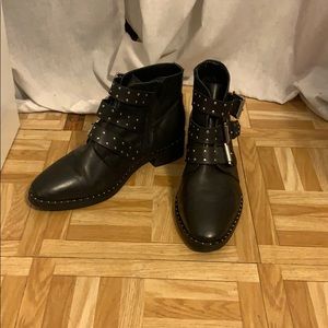 Asos stud buckle booties